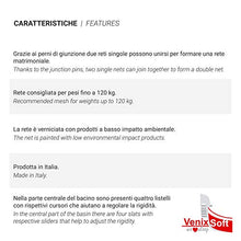 Venixsoft Rete Letto Singola Fissa MOD Sogno, Regolatori Rigidità, Gambe 34, Legno, 80 x 200 cm