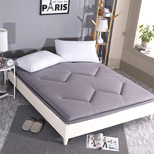 YXXCD Pavimento Tatami Materasso Letto Futon, Tappetino Morbido Resistente Pieghevole Materasso Terra Tinta Unita Giapponese Camera da Letto Student Dormitorio-Grigio 180x200cm(70x78inch)