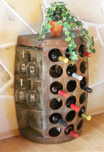 Portabottiglie 1486 di Vino a barile con Scaffale per Vini Altezza 72 Centimetri Botte armadietto, tavolino, Wine Bar in Legno
