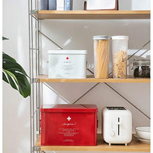 WYH Chiaro Medicine Chest Domestica Piccola Pillola di Sicurezza, Famiglia Pranzo Medica a più Strati di Piedi Medicine Medicina Box Ragionevole (Color : Red, Size : Small)