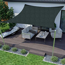 Parasole a baldacchino quadrato, resistente ai raggi UV, per pergola, piscina, cortile, giardino, attività all'aperto con tessuto resistente, personalizzabile (30 x 30 cm, verde scuro)