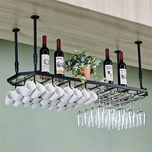 Rastrelliere per calici con pannello in vetro, bottiglia di vino da appendere a soffitto, calice, contenitore per contenitori per tazze Scaffali galleggianti Bar Arredamento da cucina - Altezza rego