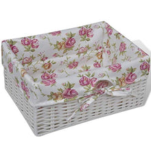 FAMIROSA Armadietto con 1 Cassetto e 3 Cestini Bianco in Legno Paulownia
