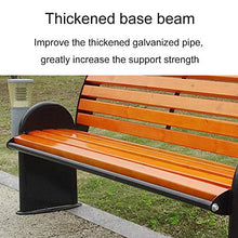 Outdoor furniture Panchina da Giardino panchina da Esterno, Panche da Salotto in Metallo Resistenti alla ruggine, Sedile a doghe in Legno massello anticorrosivo Resistente alle intemperie