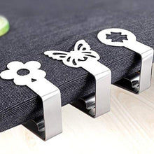 Cabilock 4Pcs Tovaglia Clip in Acciaio Inox Tavolo da Picnic Copertura Morsetti Farfalla a Forma di Fiore di Panno di Tabella del Supporto del Pannello Esterno Clip per La Cucina