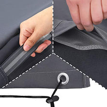 SONGMICS Copertura per Mobili da Giardino, Copertura Protettiva in Tessuto Oxford 600D Impermeabile e Anti-dissolvenza per Tavoli e Sedie all’Aperto, 200 x 160 x 70 cm, Grigio Scuro GFC91G
