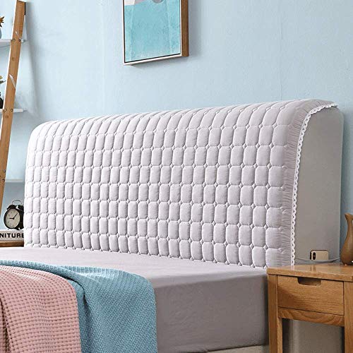 Copri Testata Letto Matrimoniale Trapuntato Copertura/Copertina Elastica Fodera Protezione Peluche Addensare Elastico All-inclusive Coperchio Soft Headboard Cover,BI-180cm