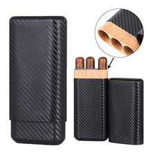 DPLQX sigari armadi, Finestra di Vetro Trasparente Versatilità Durevole Buona Tenuta Removibile Peso Leggero Facile da Portare in Giro humidor per sigari ammezzati,Black_175x75x32mm/7x3x1in