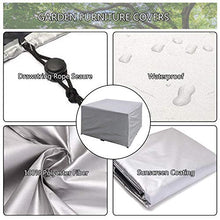 Copertura Mobili Giardino, Coperture per Tavolo Impermeabile Rettangolare Poliestere Anti-UV, Teloni per Divano da Esterno Sedia Copri Protettiva, Silver, Antivento/Pioggia,210 * 140 * 80cm