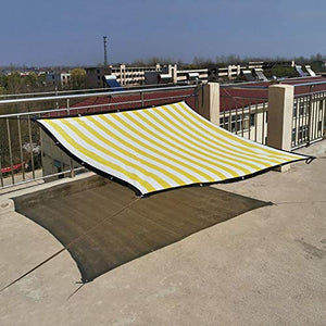 Stasy Grande Strisce Gialla for Tutti Gli Usi Ombra Panno con Occhielli, HDPE Materiale, ad Alta densità del Tessuto, l'80% Ombra reticolato Sunblock Tessuto for Kennel Piante Fiori