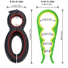 Apribottiglie Multi Barattolo, 6 in 1 Multi Funzione Antiscivolo, Apribottiglie da Cucina, Può Essere Facile da Usare per Mani Deboli, Anziani, Donne, Persone Affette da Artrite