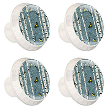 Uccelli invernali 4 PCS Pomelli per Porta, Pomolo per Mobile, Pomelli per Mobili con Viti, Maniglia per Armadietto, Pomelli per Porta, Pomelli per Cassetti per Porta, Armadio, Cassetto e Credenza