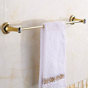 TLMYDD Portasciugamani in Rame Europeo mensola Bagno Ciondolo Bagno Set Parete Bagno Hardware portasciugamani Dorato Barra degli Asciugamani