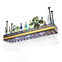 LHQ-HQ Wine Rack Solido soffitto in Legno Hanging Wine Glass Wine Rack Rack di stoccaggio del Vino Vetro L-100 Centimetri