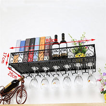 Scaffale da parete per vino Scaffale da parete Scaffale porta bottiglie da vino Hang Upside Down Cup Glasses Rack