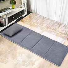 lovehouse Materasso Pieghevole in Pelle Scamosciata, con Imbottitura Letto Mat Tatami tappetini in Memory Foam sfoderabile per casa, Ufficio, Viaggio, Gray, 190 * 68cm(78x27in)