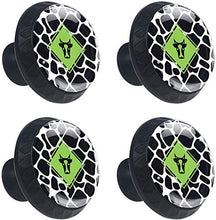 Testa di pelle di mucca bianca nera Pomelli per Porta Set di 4 Pomelli per Mobili Manopole per Cassetti Cucina Armadio Vetro