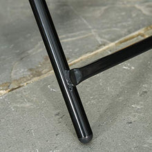 Outsunny Tavolo da Giardino Pieghevole in Metallo con Ripiano in Vetro e Blocco di Sicurezza, Φ45x50cm Nero
