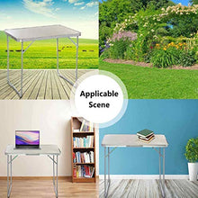 Tavolo da campeggio Tavolo da campeggio in alluminio pieghevole 80 x 60 cm Tavolo da giardino all'aperto Tavolo da tavolo Pieghevole Picnic Pieghevole, Pratico Scrivania Pieghevole Pieghevole Pieghevo
