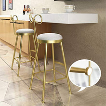 CMX-Barhocker Set di 2 sgabelli da Bar Moderni, sgabelli Alti in Velluto, sgabelli da Bar con Isola, sedie da Bar con Schienale e poggiapiedi