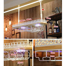 HLL Wine Rack, Sospensione bottiglie Supporto con luci multifunzione in massello calice di visualizzazione Ripiani,Nero,80 cm