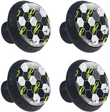 Lemon Graffiti White Black Grey Soccer Pomelli per Porta Set di 4 Pomelli per Mobili Manopole per Cassetti Cucina Armadio Vetro