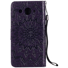 Huawei Y3 custodia,Huawei Y3 2017 di 2017,goffratura mandala fiori girasole modello PU fold portafoglio in pelle Premium mium Flip Cover in ecopelle carta di credito titolari di ID per Huawei Y3 2017