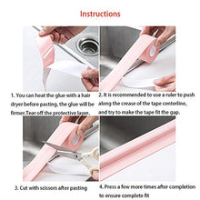 N\ A Klebeband Dichtungsstreifen Selbstklebende Versiegelung Küche Bad Toilette Wandversiegelung Klebeband Wasserdichte Form Proof PVC-Versiegelung 320cm×3.8cm/Rosa