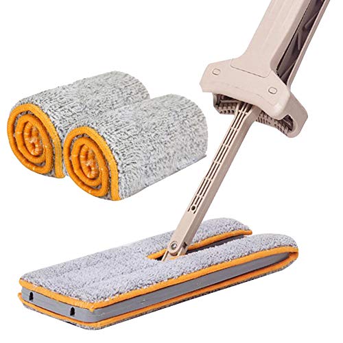 SSAYY Mop 1 / 2Pop Panno Mop in Microfibra su Due Lati per Persone Pigre Accessori per Mop Piatti A 360 Gradi Strumenti per La Pulizia della Casa