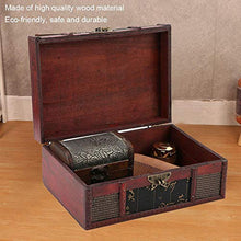 Custodia in Legno retrò Scatola portaoggetti in Legno Vintage Scatola portaoggetti per Gioielli con Libri di Grandi Dimensioni(1)