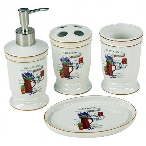 Accessori Bagno in Ceramica Set Bagno Kit PORTASAPONE ARREDO Bagno