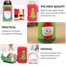 Cabilock 4 Pezzi di Birra di Natale Lattina di Raffreddamento Maniche Morbide Isolate Riutilizzabili Drink Coolies Decorazioni per Feste di Natale Forniture con Motivo Pupazzo di Neve