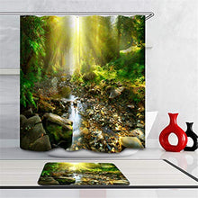 LIYAN Combinazione Bagno. Immagini Chiare E Colori Vivaci Rendono Il Tuo Bagno Pieno di Vita. Accessori da Bagno. Luce del Sole. Foresta. Fiume.