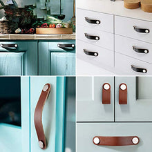 Lefeindgdi - Maniglia in pelle, maniglia per porta e armadietti, portatile, facile da tirare con manico in pelle per cassetti, credenze, TV, accessori