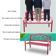 Stool child Panca da Parco, Chaise Longue da Giardino Panca in Metallo con Schienale, Mobili da Giardino Sedia da Giardino Comoda per 2 Persone, Utilizzabile su Balcone/terrazza/corridoio