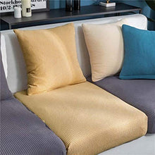 Housse de coussin de canapé de couleur unie élastique Housse de coussin à carreaux Salon Funiture Protector Coussin de siège adapté au canapé en forme de L-11-couleur crème, 1pc taille-5
