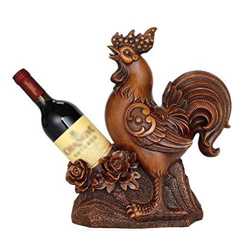 Porta Bottiglie da Vino Portabottiglie per Vino Cinese Wine Grape Rack zodiacale pollo Vassoio Vino rack di stoccaggio Cucina Decor Sculture e rustico bar Tatuaggi Scaffale per Vino Porta Bottiglie e