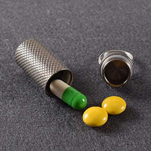 HEALLILY Portapillole Portachiavi Mini Portapillole in Titanio Portapillole Portatile Custodia per Medicinali per Borsa da Viaggio All'aperto per Interni