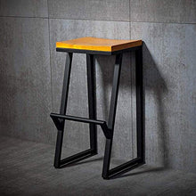 Sgabello Sedia Poggiapiedi di Legno Solido Bar Stool Retro Restaurant Metallo di Alta Sgabello Tempo Libero Ferro Battuto Cafe Tea Shop Bar Sgabello Sedia Designer QAF1010 (Size : Hight: 85cm)