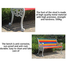 LXLH Panca da Giardino Panca da terrazza in Metallo panchina da Esterno, Sedia da Attesa per aeroporto Anti-Sole e anticorrosione per Il Tempo Libero, Sedia da Patio Decorativa con braccioli e sc