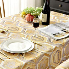 WSJIABIN Tovaglia per Decorazioni per la casa Tavolo da Pranzo Europeo Soggiorno tavolino Tessuto Giallo Tessuto Geometrico Copertura tovaglia Impermeabile tovaglia