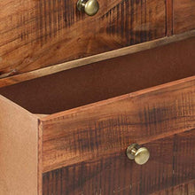 Tidyard Credenza Cassettiera Rustica Vintage con 4 Cassetti in Legno Grezzo di Acacia 65x30x90 cm,Cassettiera Vintage Rustica,Credenza da Salotto Rustica Vintage,Credenza con Cassetti