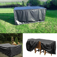 CLJ LWY Nero Impermeabile Protezione UV Set di mobili da Giardino per Esterni Copritavolo Rettangolare per Patio 242x162x100cm