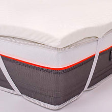 Topper Correttore 120x190cm in Memory Foam Alto 6 cm per Materasso una piazza e mezza con Rivestimento Silvercare sfoderabile, antibatterico, Ipoallergenico, Lavabile