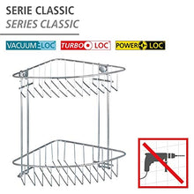 WENKO Portaoggetti in filo angolare a 2 ripiani Classic, Acciaio, 26.5 x 26.5 x 19.5 cm, Cromo