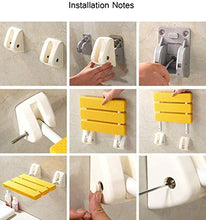 Doccia Chair Ingresso Corridoio Bagno Sgabello Pieghevole con Sedia a rotelle Servizi igienici Sgabello di Sicurezza Bagno Sgabello Muro Sgabello Sicurezza (Color : Yellow)