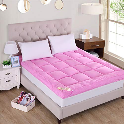 YSPS Franela Plegable Super Thick Tatami Tappetino, futon coprimaterasso Piano Sleeping Pad Soft Japonés Plegable Pink-1.5x2.0m