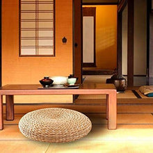 NV, cuscino da pavimento Tatami, cuscino rotondo in paglia di paglia, cuscino decorativo in rattan giapponese, tappetino per casa, patio, balcone, può contenere circa 200 kg., 50cm