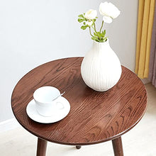 FUFU Tavolini Tavolino in Legno massello, 50 cm DiametroRoround Sofa Table End Tables Nidificazione Tavolino da caffè Comodino 19.7inch Tavolini da Divano