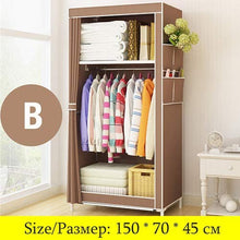 JJZXT Guardaroba Semplice dormitorio Singolo Armadio Armadio Finitura Governo di immagazzinaggio Steel Tube Armadio (Color : A)
